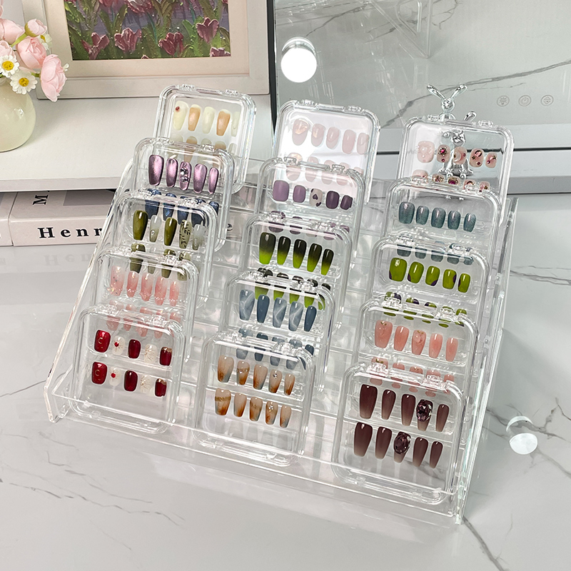 美甲直播间展示架高质感亚克力