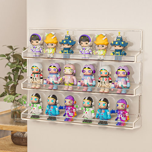 透明盲盒展示架免打孔壁挂