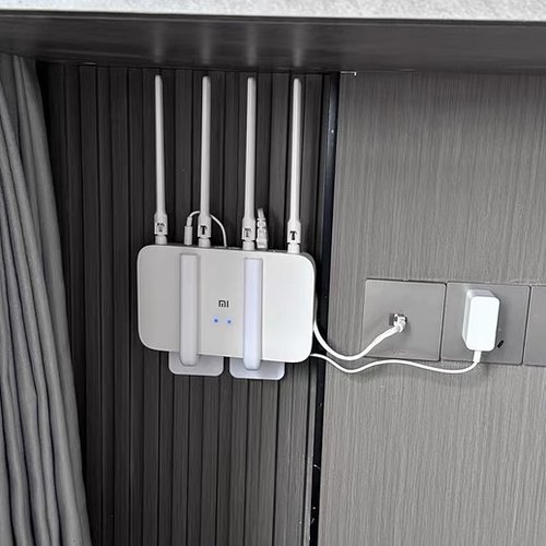 雅居乐免打孔壁挂路由器置物架