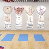 舞蹈室墙面装 饰艺术培训机构文化墙教室布置墙贴瑜伽馆内背景墙画