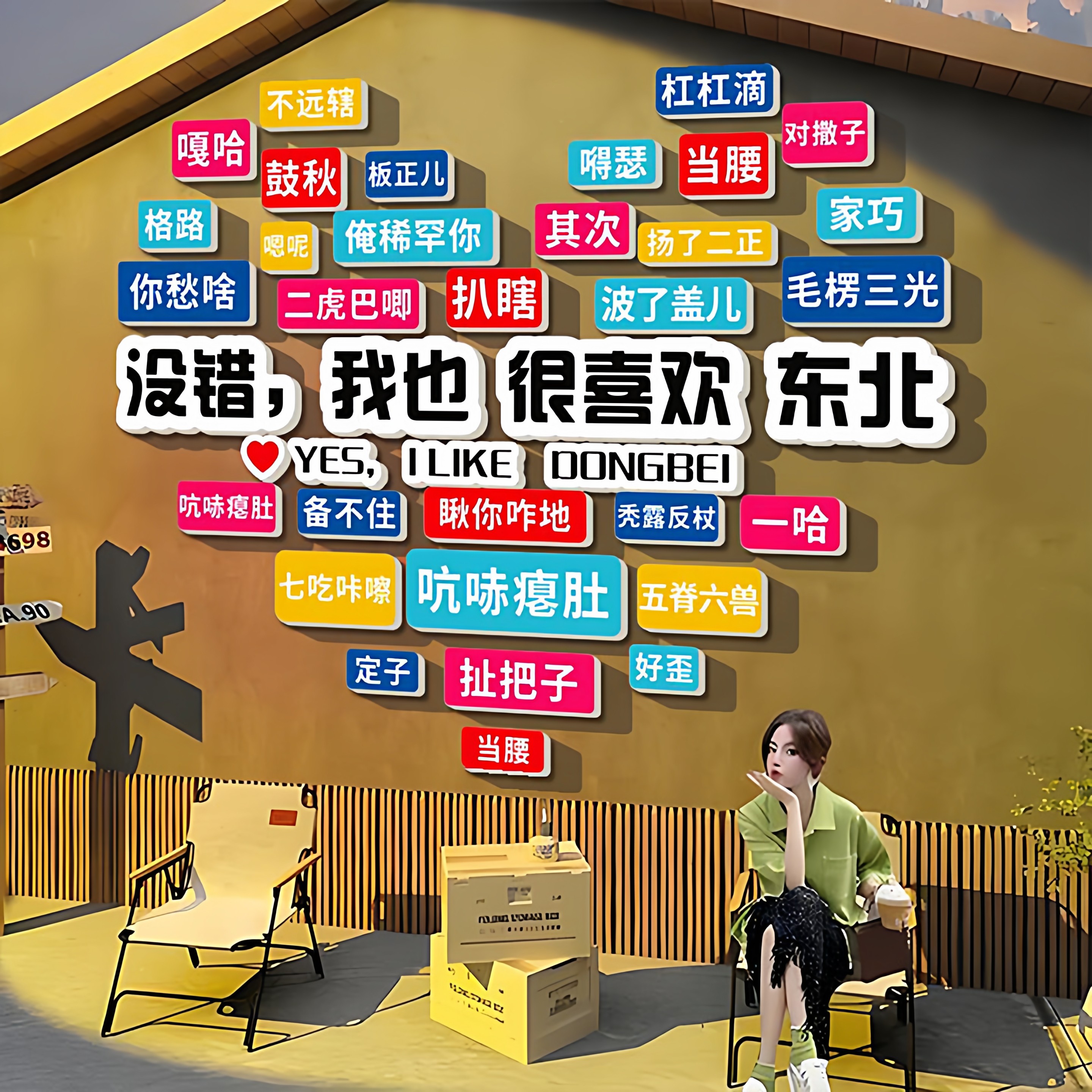 烧烤火锅店背景墙面装饰网红打卡拍照区布置重庆四川方言贴画城市,家居饰品,文化墙贴,淘宝优惠券,粉丝福利购,淘宝优惠卷