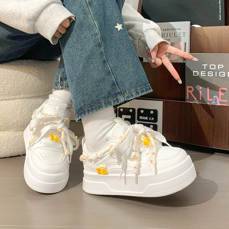 回力女鞋原创可爱厚底小白鞋