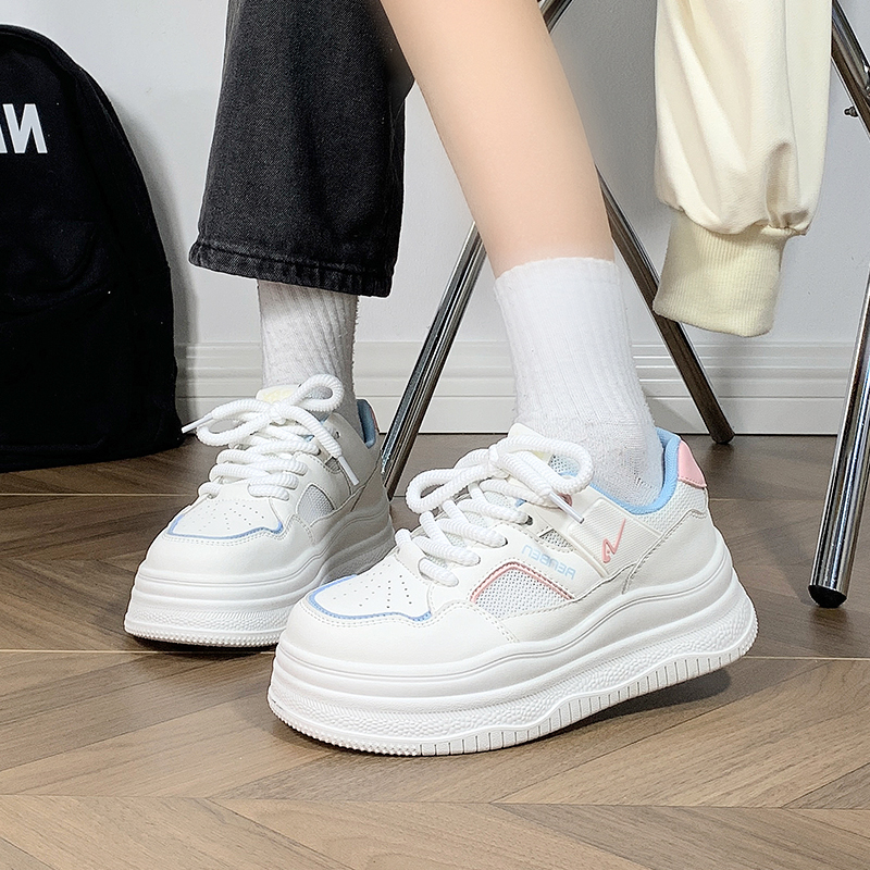 人本女鞋厚底增高板鞋