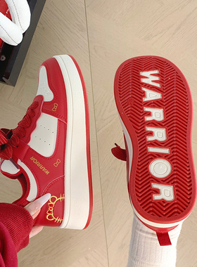 回力女鞋kt猫红色厚底板鞋女2026新款百搭chic运动本命年休闲鞋子