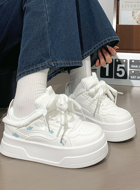 回力原创猫咪小鱼厚底小白鞋女款百搭配裙子小众爆款增高休闲板鞋