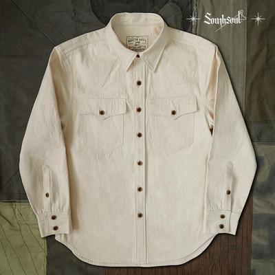 棉籽壳重磅纯棉西部衬衫