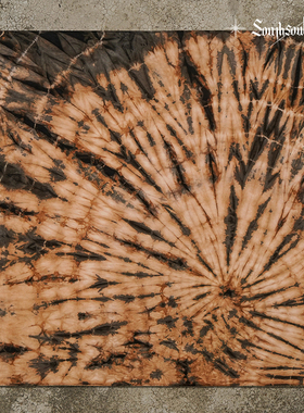 100支新疆长绒棉手工植物染色薄款大方巾柿染扎染头巾领巾草木染