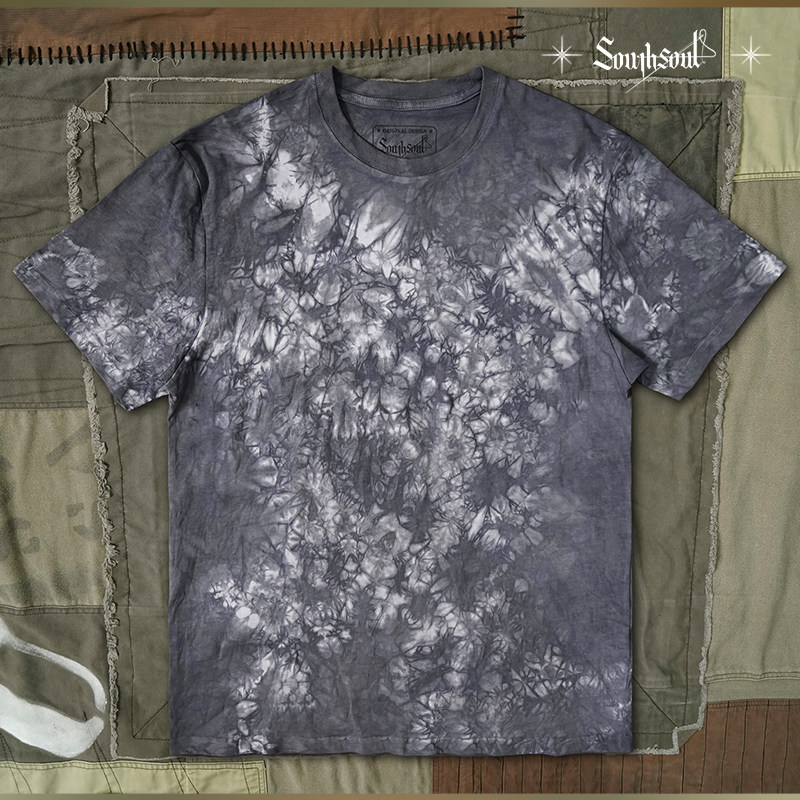 纯棉手工五倍子植物染色T