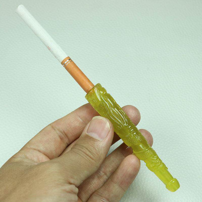 岫玉盘龙烟嘴玉石香烟过滤嘴烟油尼古丁净烟器粗细两用烟具男女款