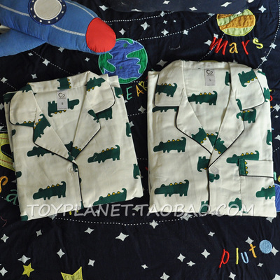 『童趣鳄鱼』春秋情侣纯棉家居服