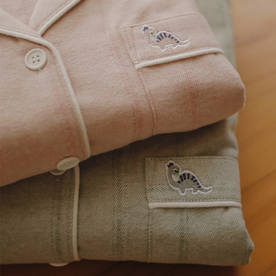 【趣味恐龙】纯棉绒布情侣家居服