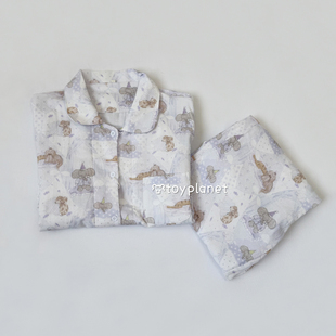 晚安小象 | 四季纯棉纱布可爱卡通女士长袖长裤睡衣春夏秋家居服