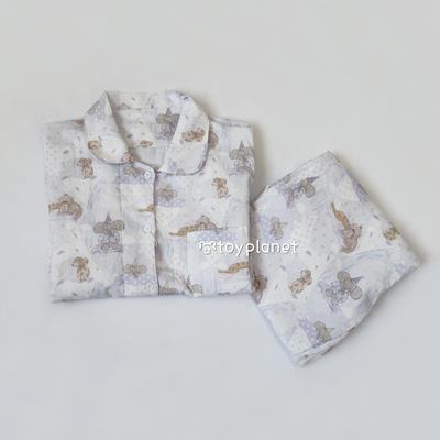 全棉双层纱布春夏秋薄款软糯睡衣