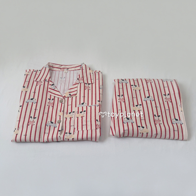 100%全棉磨毛女士睡衣两件套