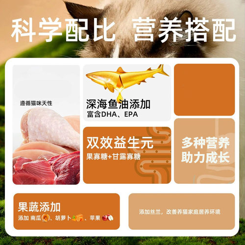 汤姆先生冻干三拼猫粮成猫幼猫低