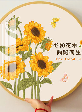 向日葵新款线绣十字绣