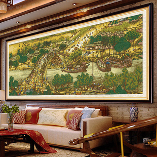 2025新款钻石画满钻客厅风景大幅贴钻十字绣清明上河图点钻砖石画