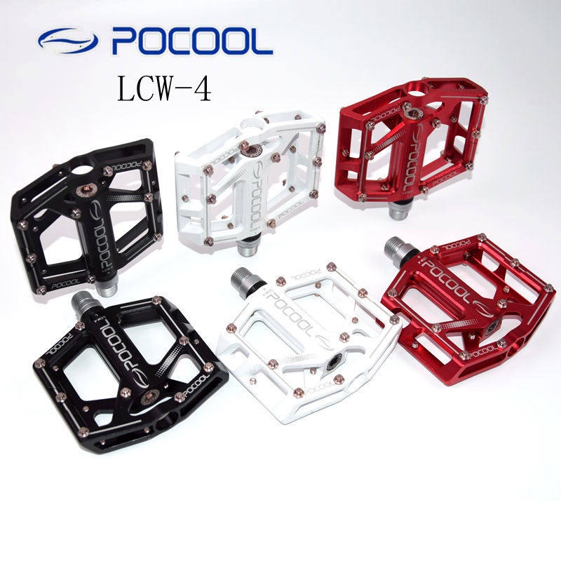包邮台湾POCOOL跑酷LCW-4山地公路自行车培林脚踏CNC轴承踏板脚撑