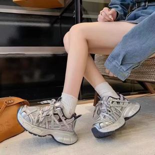 老爹鞋女鞋2025学生复古ins鞋子女生厚底潮流百搭增高6厘米运动鞋