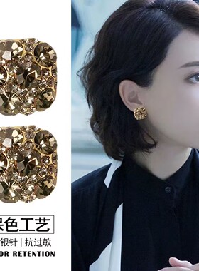 高级感耳钉女纯银耳环修脸型百搭
