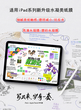 适用iPad Pro2025水凝膜高清pro11/12.9类纸膜Air6磨砂膜air4/5防反光mini6收纳包iPad7/8/9/10代平板保护膜
