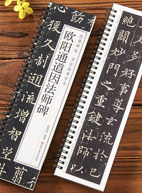 欧阳通道因法师碑 经典碑帖书法临摹字卡 楷书简体旁注原色原帖全文成人学生初学者基础入门毛笔书法字帖近距离临摹字卡黑龙江美术