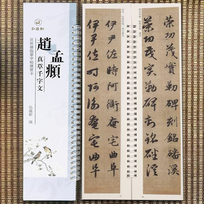 赵孟頫真草千字文近距离临摹字帖