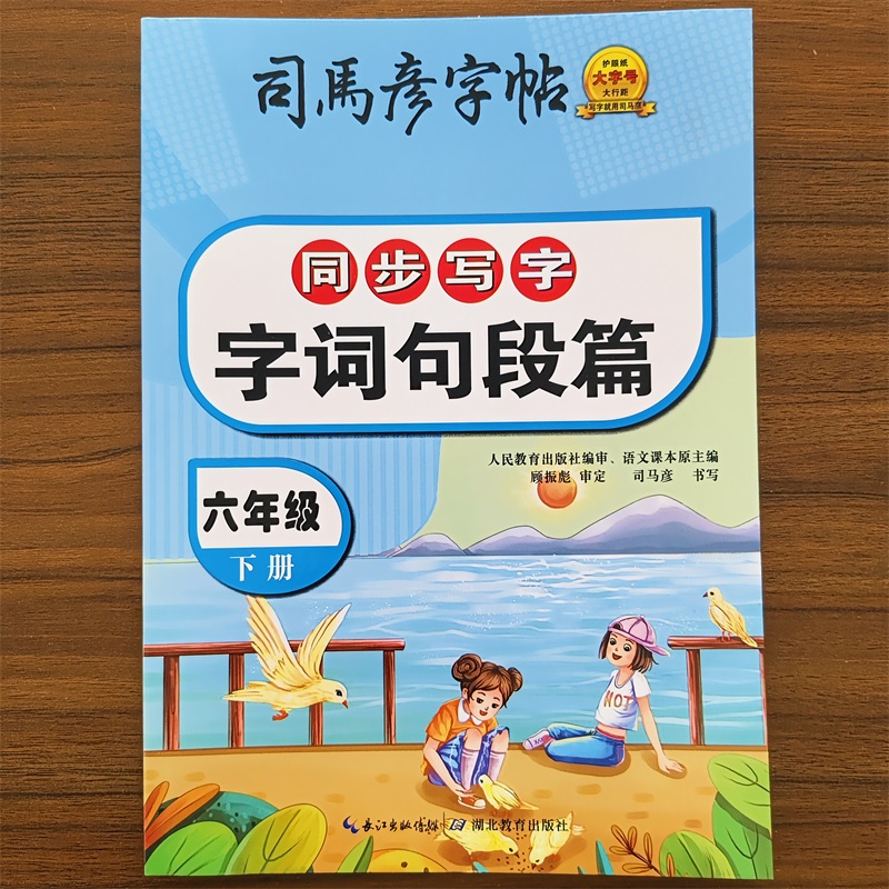 2024春司马彦字帖同步写字 字词句段篇六年级下册部编人教版 同步6年级下册语文课本临摹描红练习本小学生楷书