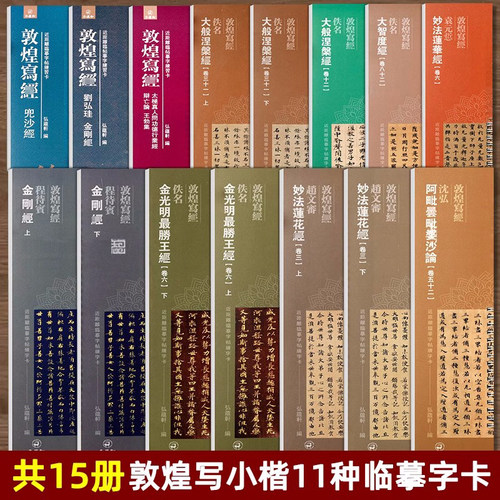 敦煌写小楷程待宾刘弘珪沈弘阿毗昙毗婆沙论佚名大般涅槃经金光明最胜王经袁元悊妙法莲华近距离临帖摹字练习卡毛笔字帖