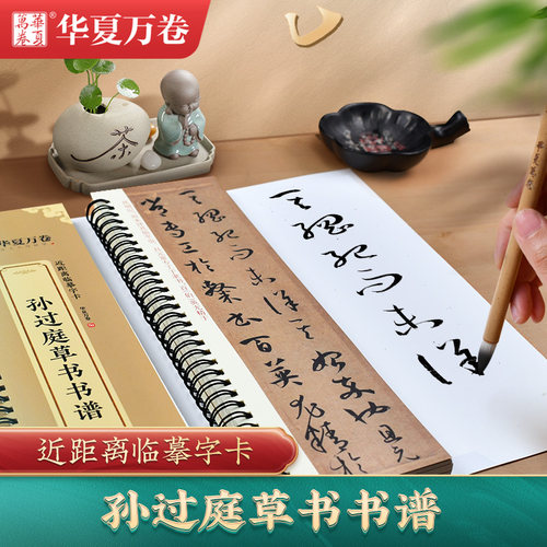 孙过庭草书书谱华夏万卷近距离临摹字卡 毛笔草书临摹字帖初学者入门草书书法临摹 全文收录