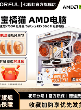 七彩虹橘猫主机7500f 9600x 9700x 7800x3d 5060ti 4060 5070 RTX5060显卡台式机组装电脑主机diy组装机整机