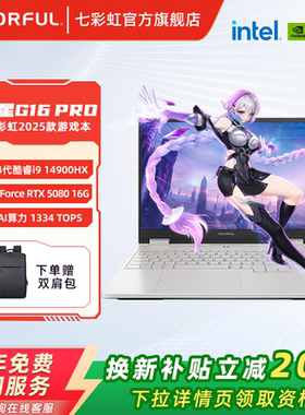 【全国可用换新补贴】七彩虹 隐星G16 PRO 酷睿i9-14900HX搭载RTX5080/5090高刷300Hz电竞游戏16寸笔记本电脑