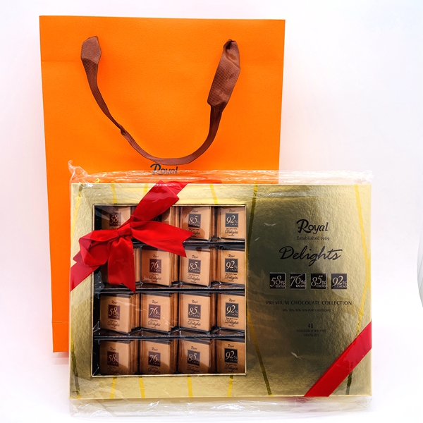 新包装韩国Royal皇家58%76%85%92%精装礼盒混味巧克力48小块240克
