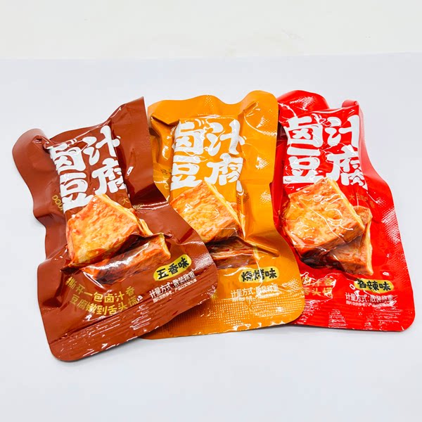 桐湘趣卤汁豆腐五香味香辣味烧烤味散称小包装豆干500g休闲零食