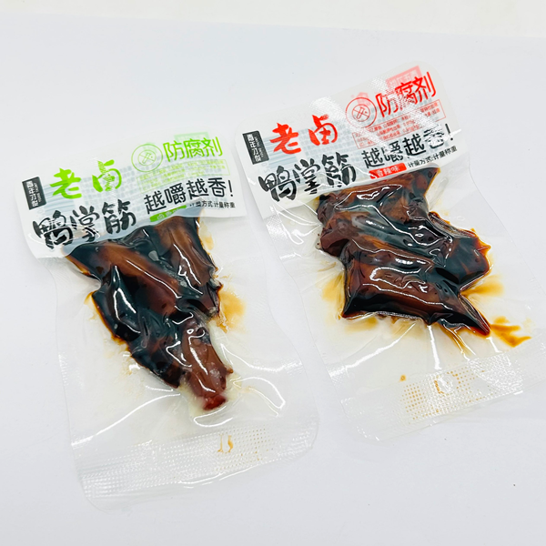 青年才俊老卤鸭掌筋香辣老卤味0防腐剂休闲零食500g惠农神星散称