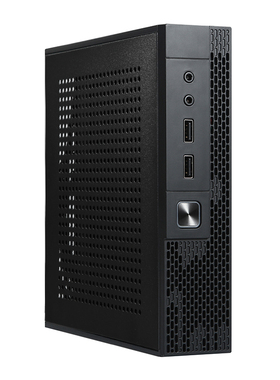 SKTC TX02迷你小机箱thin itx机箱静音工控掌上电脑mini半高 背挂