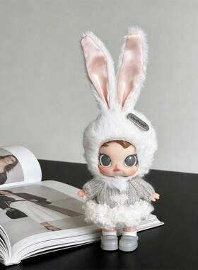 Molly积极入冬baby molly可爱娃衣着替玩偶衣服套装白色兔子毛衣