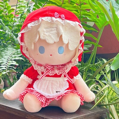 原创40cm坐姿娃衣棉花娃娃连衣裙换装衣服套装一番赏玩偶裙子替换