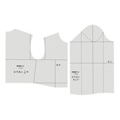 袖 片 四分之一纸样款 DIHAN 原型版 Y124女子衣片尺 4服装 迪涵