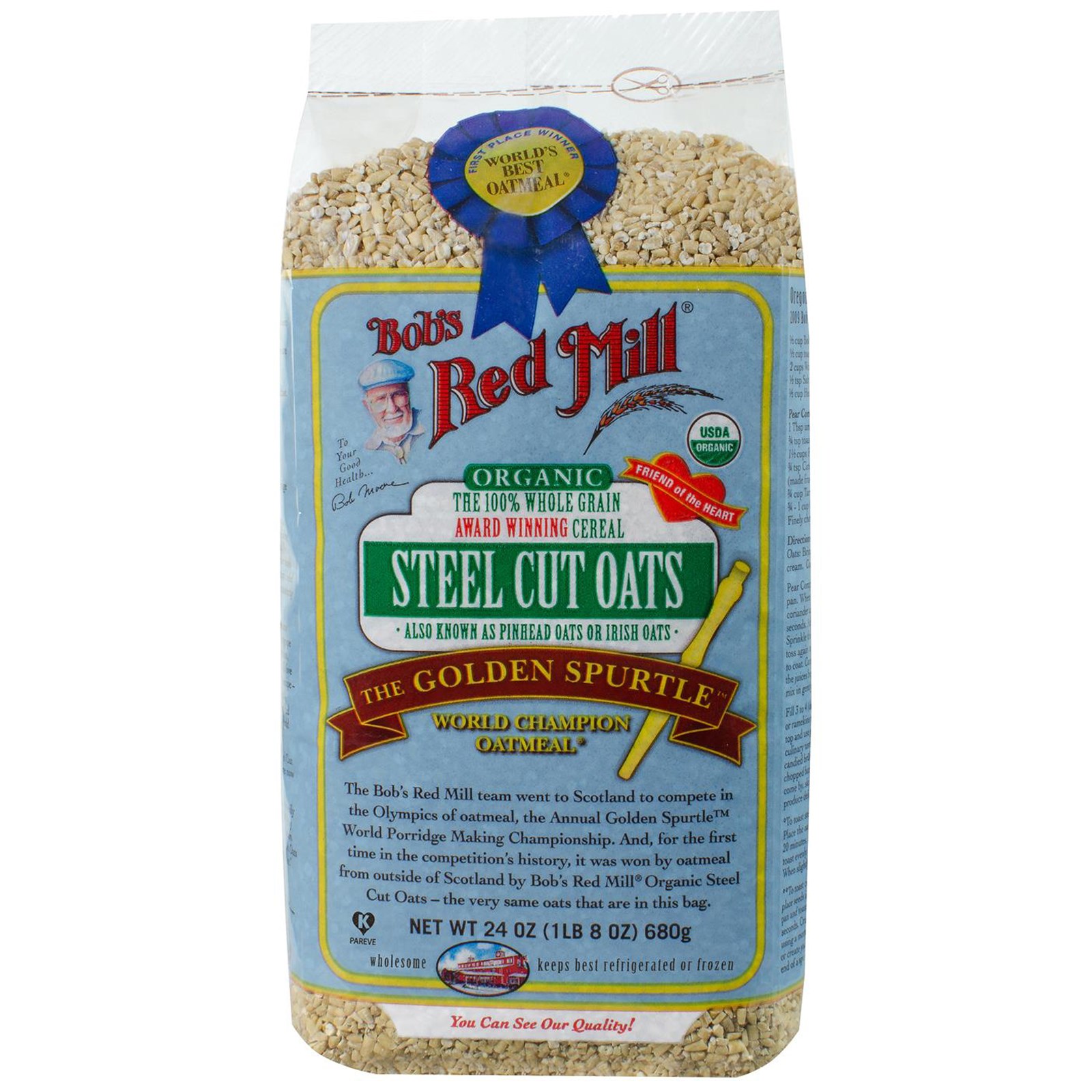 ÃÀ¹úÖ±ÓÊBob's Red MillºìÄ¥·»ÓÐ/»ú¸ÖÇÐÑàÂóÁ£Steel Cut680g