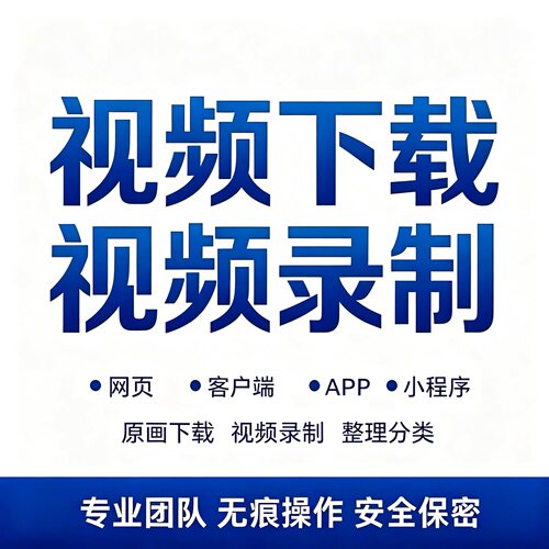 网页视频代下载视频录制直播会议视频代录屏提取MP4代下视频下载