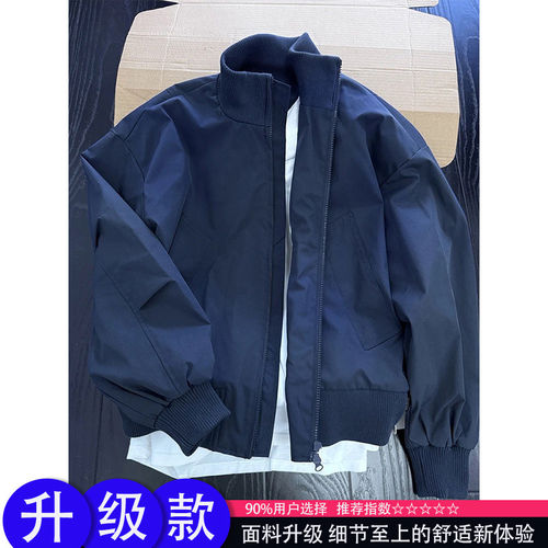 藏青色cleanfit飞行夹克