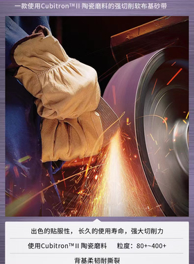 3M 磨刀机砂带726A紫色80目400目抛痕水磨砂带机进口砂带