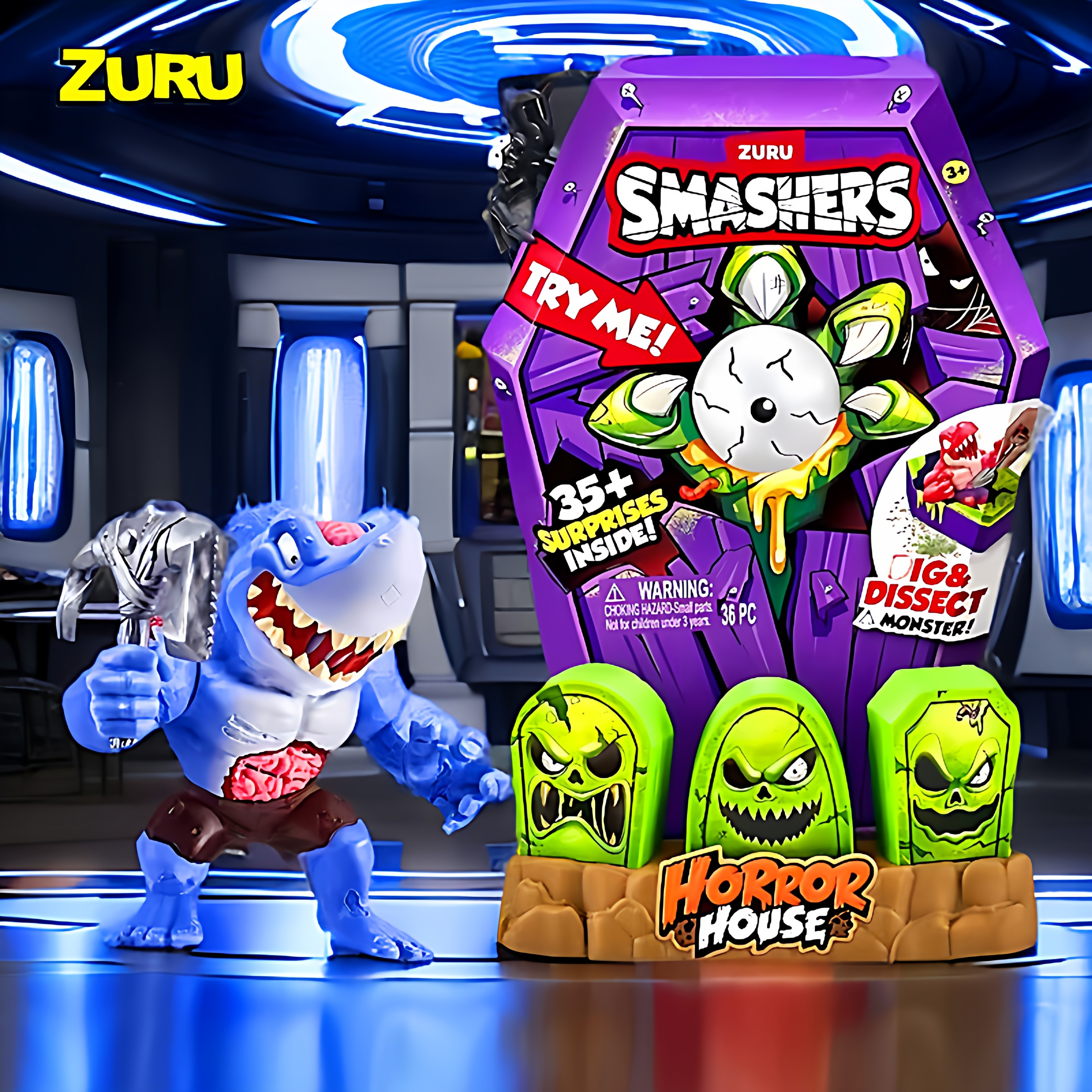 ZURU爆裂小子整蛊惊喜宝盒恐怖棺墓探险挖掘考古僵尸恐龙儿童玩具,玩具/童车/益智/积木/模型,仿真/动物玩偶,淘宝优惠券,粉丝福利购,淘宝优惠卷