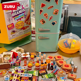 zuru迷你mini冰箱玩具盲盒套装过家家小微缩冰箱minibrands玩具球