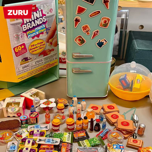 zuru迷你冰箱套装过家家美食球