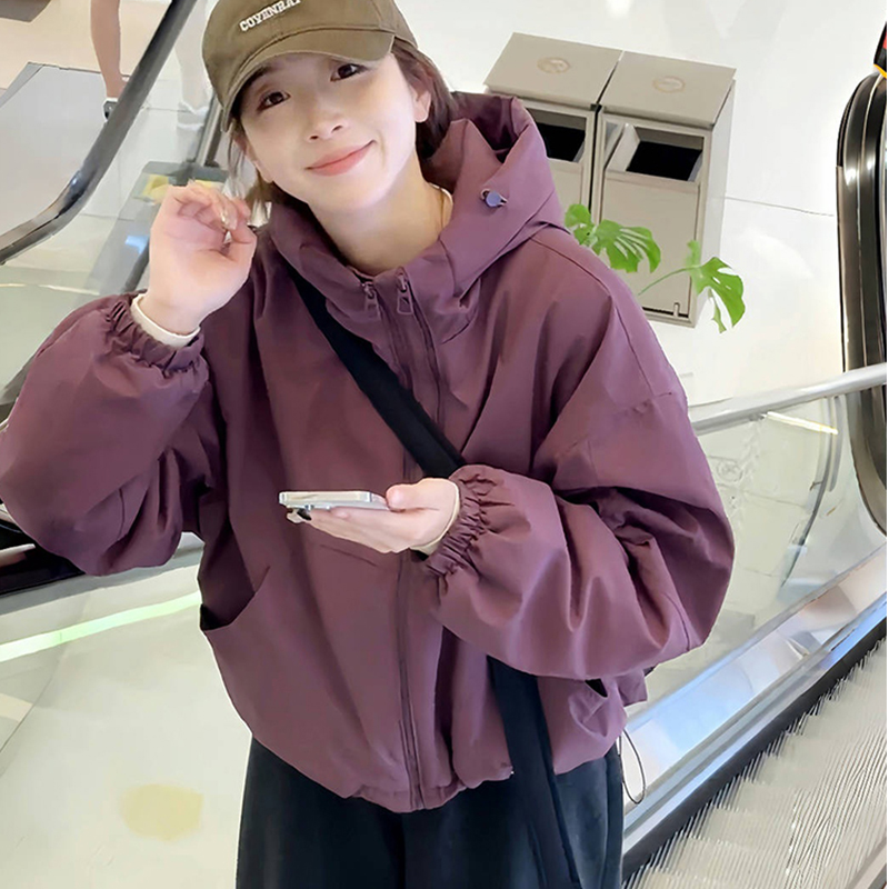 巨好看短款冲锋衣厚外套女秋冬季新款2025爆款今年流行小个子夹克