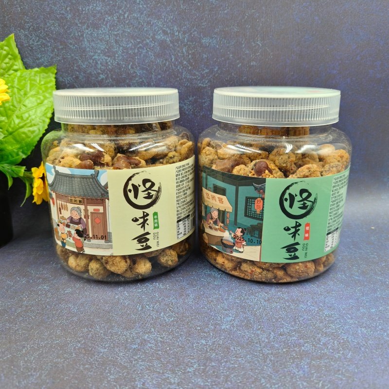 悠闲客怪味豆400g罐装牛肉兰花豆蚕豆牛肉味怪味解馋零食休闲食品