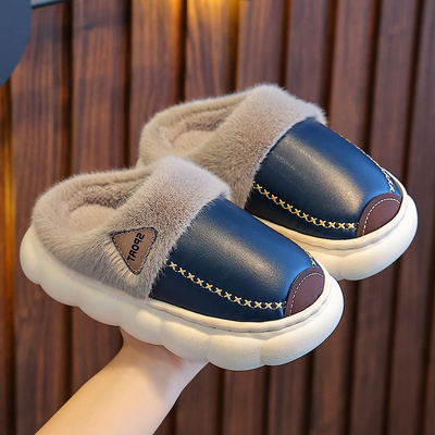 亲子儿童棉拖鞋防水毛绒保暖