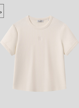 Marc O'Polo/MOP2026夏季新款净色小圆领短款设计短袖T恤女士上衣